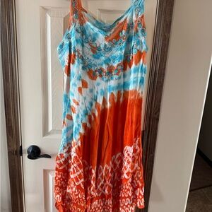 Vibrant Tie-Dye Summer Dress